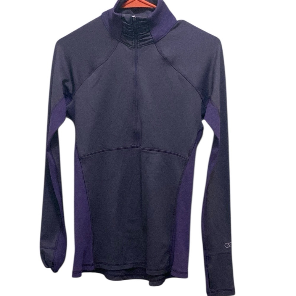 CALIA by Carrie Underwood Purple Fitted Raglan Sweatshirt